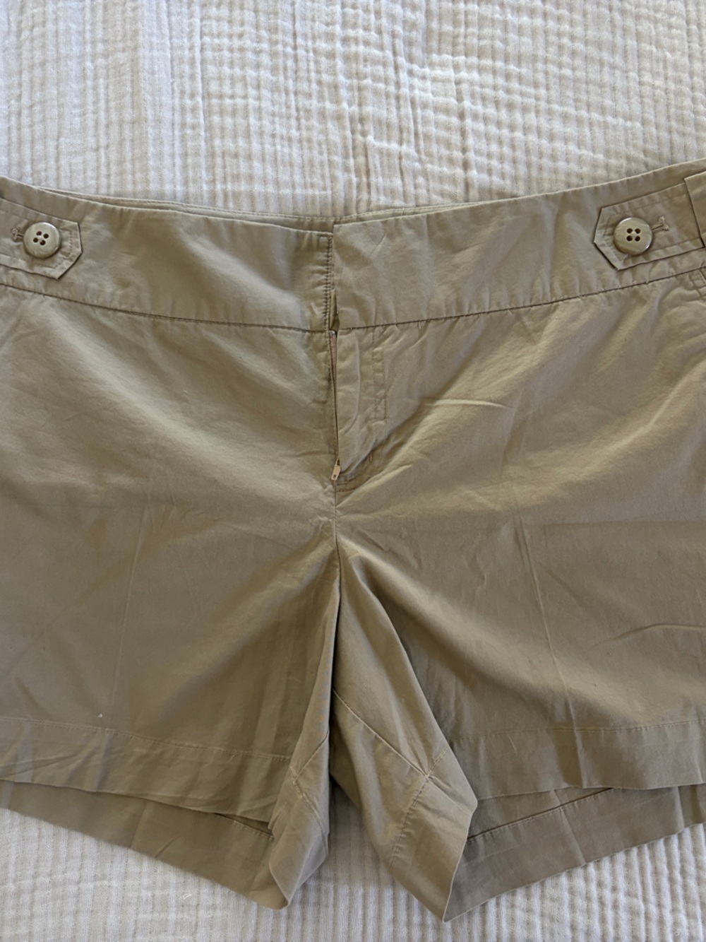Target Women's Beige Khaki Bermuda Shorts with Button Tabs